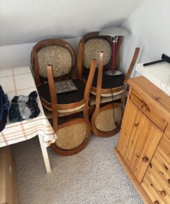 4 Echtholstühle