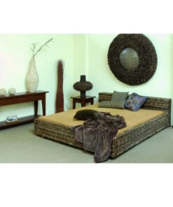 Geflochtenes Futonbett/Ratanbett Boston , Koobo Braun 140x200