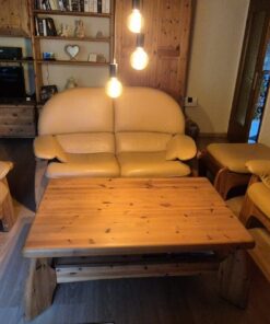 WASA Echtholz Garnitur - 2-Sitzer Sofa, 2 Sessel, Hocker - zeitloser Klassiker!