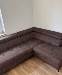 Carryhome ECKSOFA Dunkelbraun Struktur