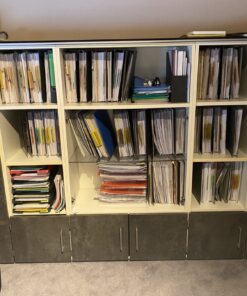 Büroschrank passen zum Schreibtisch in betonoptik 2,40 m breit x 1,50 m hoch