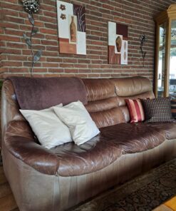 Ledercouchgarnitur 3 2 1