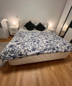 Polsterbett Weiss 180x200 cm mit 2 Schubladen + Matratze