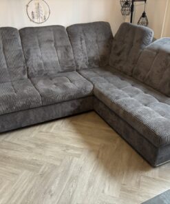 Ecksofa ausziehbar mit modernem Cordstoff