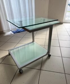 Beistellwagen Glas/Edelstahl