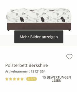PolsterliegeBerkshire mit Bettkasten