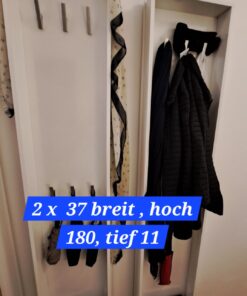 Wandgarderobe weiß, 2-teilige