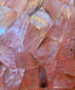 Designer Bright Pink Mother of Pearl crackle sea shell Dining Table
