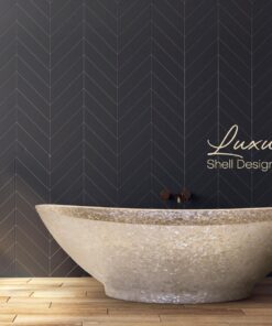 Designer White Crystal Mother of Pearl freestanding Bathtub