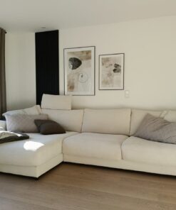 Neuwertiges Feincord-Ecksofa inkl. Longchair & Zubehör - NP 3050€