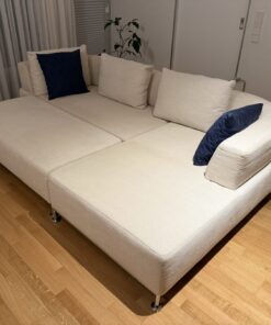 Ecksofa mit Recamiere und Hocker von Ewald Schillig