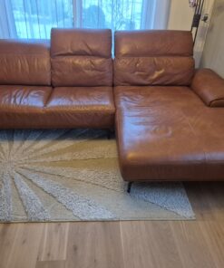 Musterring Ledercouch L-Form Farbe Cognac