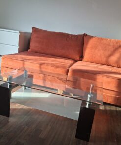Wohnzimmer-Komplettset: Modulares Sofa (3 Teile) + Tisch +Kommode