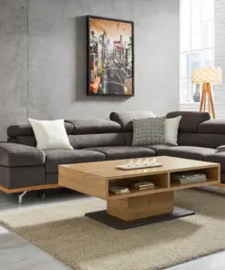 Wohnlandschaft Carmen in Platin mit Bettfunktion
