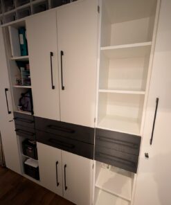 Aktenschrank schwarz weiß, feuerfest und abschließbar
