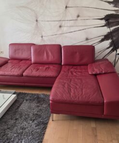 Rote Ledercouch