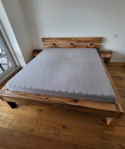 Sprenger Balkenbett Echtholz Sumpfeiche 180 x 200cm
