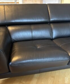 Sofa schwarz Sofanella Ceprano inklusive Hocker