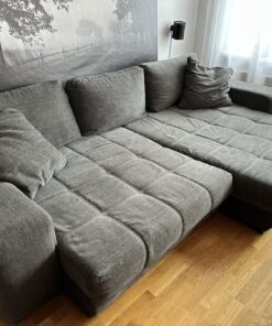 Bobb Caro Ecksofa (Couch) elektrisch verstellbar, grau