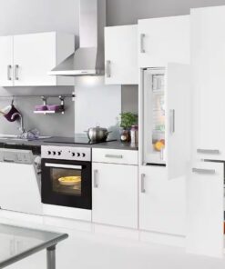 Küchenzeile mit Kühlschrank Backofen Spülmaschine apothekerschrank