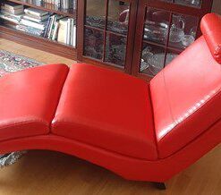 Relaxliege rot - Kunstleder - neuwertig