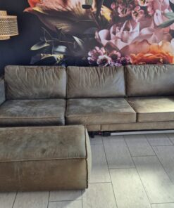 3 Sitzer Ledersofa in grün