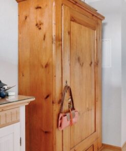 Biedermeier Weichholz Schrank 1m breit 2m hoch