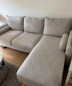 L-Sofa mit verstellbarem Ottomanen