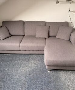 Moderne Eckcouch / Sofa mit Recamiere in Grau