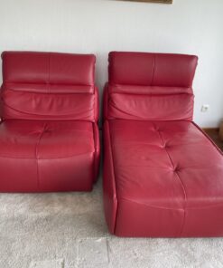 Ledersofa - rot