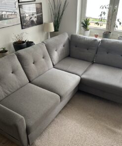 Graues Ecksofa L-Form