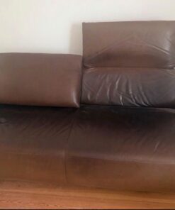 Koinor Volare Dreisitzer Sofa braun Anilin Leder verstellbar