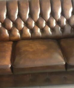 Lancaster Sofa 3er, Leder antik super, dunkelbraun/54