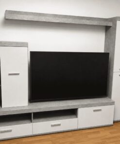 Wohnwand Betonoptik