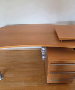 Schreibtisch SEGMÜLLER "Now" MASSIV, mit PCPult und Rollcontainer