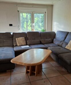 Wohnlandschaft mit Schlaffunktion und Bettkasten mit Tisch