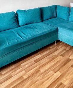 Ecksofa ohne Schlaffunktion mit 2 Hocker