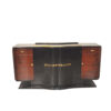 Pianolacquer, handpolished, brass&chrome fittings, adjustable shelves