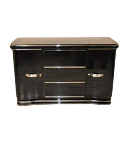 Art Deco Sideboard, wonderful chrome fittings, extension plate with piano lacquer