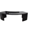 Bauhaus CEO desk , USA 1950, highgloss black, leatherplate, exceptional form, great body