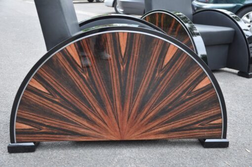 Art Deco Armchair, star furnier, handpolished, best quality, aniline leather, pianolacquer