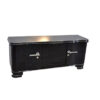 Art Deco Lowboard, highgloss black pianolacquer, handpolished, 12 layers of lacquer, big chromehandles, clean interior