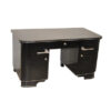 Art Deco desk, elegant and timeless Design, high quality pianolacqer, chrome decorations, france 1930s
