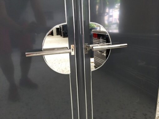 Art Deco Cabinet, circulating chromebars, big chrome fittings, handpolished, shelves and drawers
