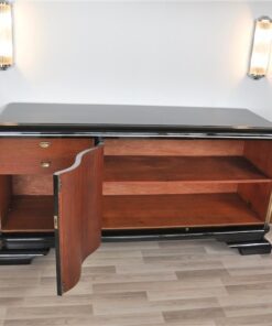 Art Deco Sideboard, Chromliner, Pianolacquer, great handles, plenty of storage space, absolute Eyecatcher