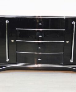 Art Deco Sideboard, Extra big, big chromehandles, french foot, fine details, plenty of storage space