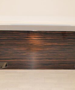 Art Deco Sideboard, design, furniture, macassar, high gloss, storage, cabinet, chrome, living room, buffet, antique, restored, vintage