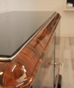 Vintage, Art Deco, Commode, Buffet, Sideboard, Small, ANtique, Restored, Walnut, Burlwood, Pianolacquer, Original, French