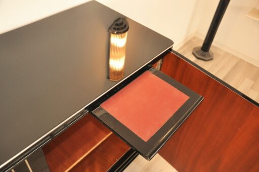Art Deco, Furniture, Highboard, Sideboard, Buffet, Commode, 1930, Mid century, design, balck, highgloss, living room, serving extension