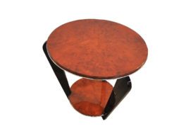 Art Deco, Sidetable, Table, elegant, pianolacquer, legs, highgloss, burlwood, polished, living room, design, furniture, small